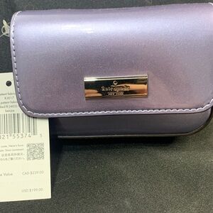 Kate Spade Card Case Crossbody Metallic Candied Flower Mini Bag